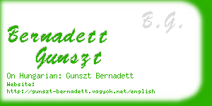 bernadett gunszt business card